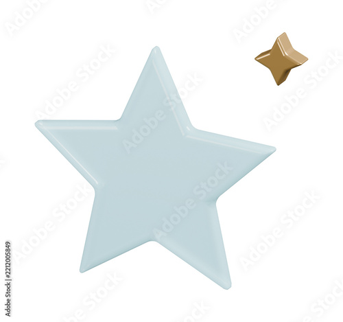 Translucent Glass Star 3D Decorative Icon - Alternate View A