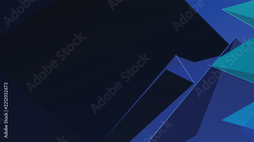Sleek abstract background featuring navy and cyan geometric folded planes perfect for modern technology corporate branding and presentations