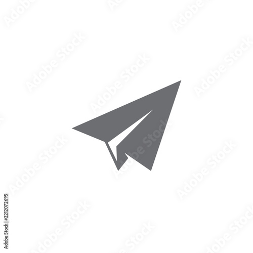 Minimalist Paper Airplane  Icon Logo