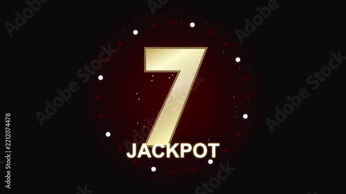 Golden Seven Jackpot Slot Machine Symbol Animation