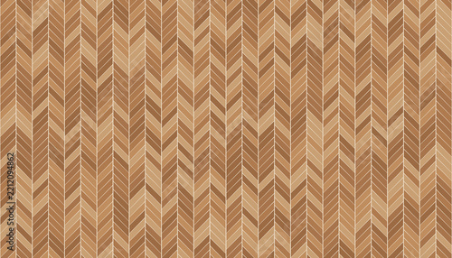 Seamless wood chevron parquet floor pattern in warm brown tones