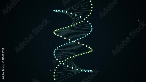 CRISPR Gene Editing DNA Double Helix Loop, Biomedical Genomic Sequencing and Molecular Biotech Research