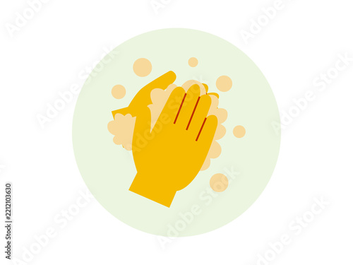 Wash hands icon. Health icon. Flat vector icon concept.