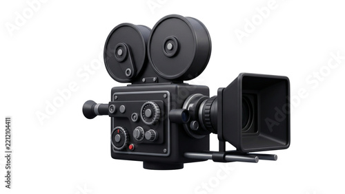 Stylized Vintage 35mm Movie Camera