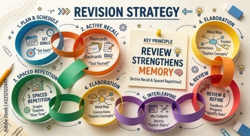Revision Strategy Diagram for Enhanced Learning and Memory Recall