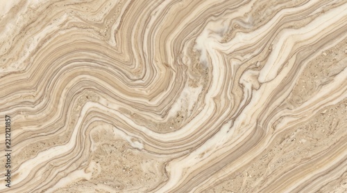 Light brown marble stone texture with wavy organic veining and polished surface for architectural wall and floor tile backgrounds
