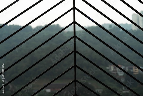 Modern Abstract Lines Stripes, window grille Decorative