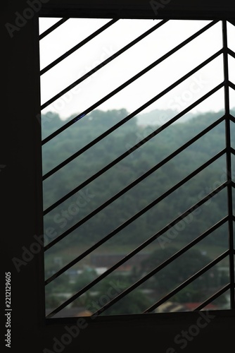 Modern Abstract Lines Stripes, window grille, decorative