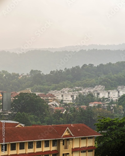 Public school with residential buildings neighbourhood in Malaysia