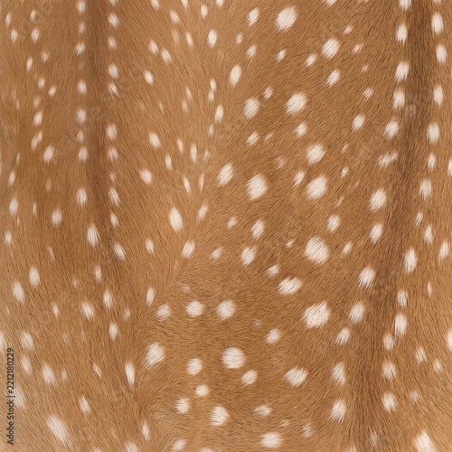 Sparse Spotted Deer Fur Seamless Pattern with Minimal Ivory Markings on Tawny Brown Texture