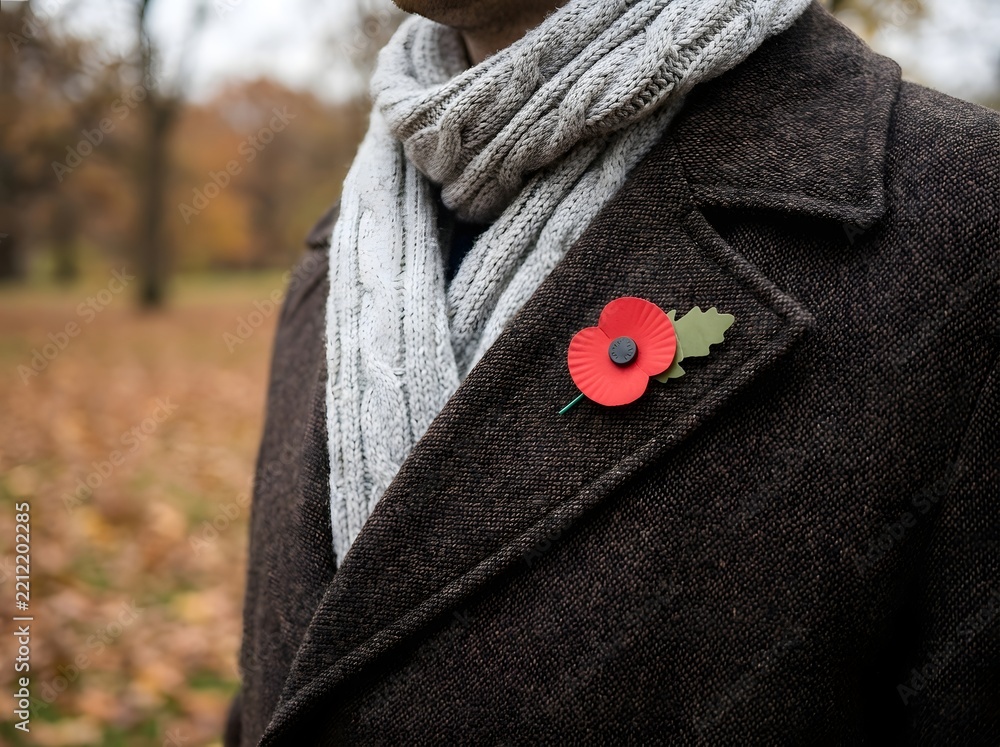 Obraz premium Honoring the fallen a remembrance day portrait reflecting respect gratitude and the enduring legacy of sacrifice in the united kingdom
