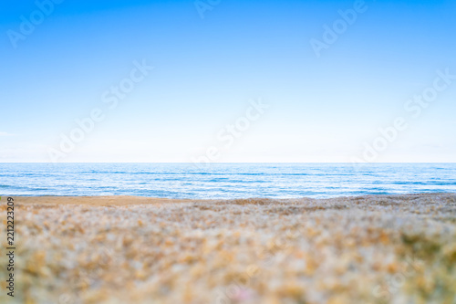 Tropical Nature ocean and summer sea water with beautiful bright sunlight. Perfect for summer vacation and travel background	
