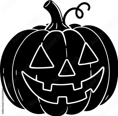Halloween Pumpkin Ornament Cartoon Icon Design