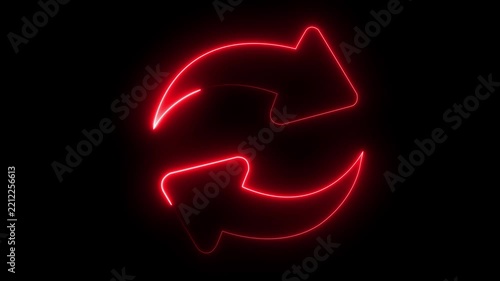 Abstract beautiful neon arrow icon animation. share arrow icon animation. abstract share glowing neon line color arrow animation on black stock footage video share arrow icon animation.