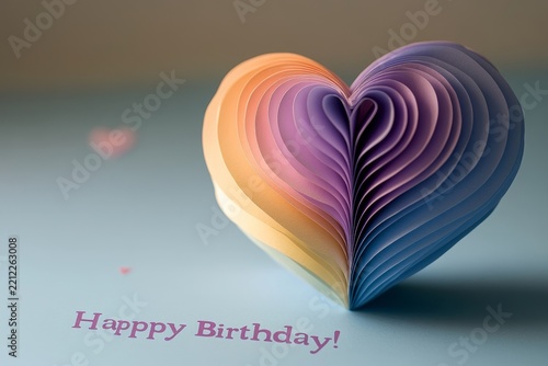 two paper hearts stacked on top of each other, with the text 