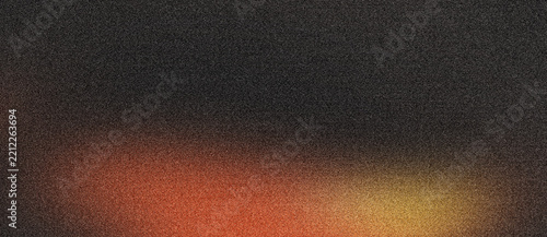 Warm red and orange light glow at bottom of a dark grainy texture background template.