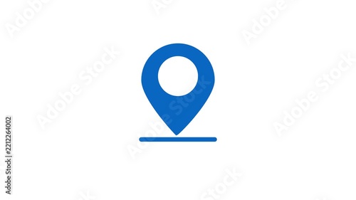 Pin location icon for map and navigation.4k