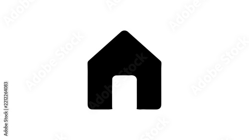 Home icon for website and property. 4k