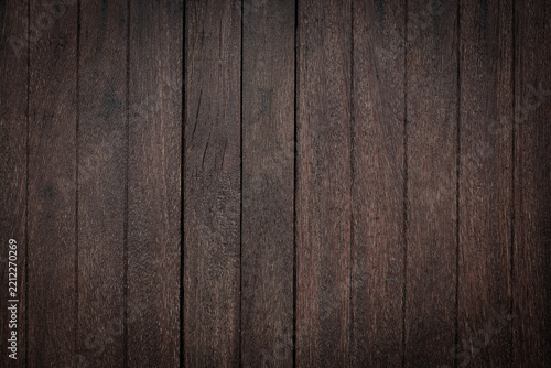 Dark brown wooden planks texture surface background for design backdrop.