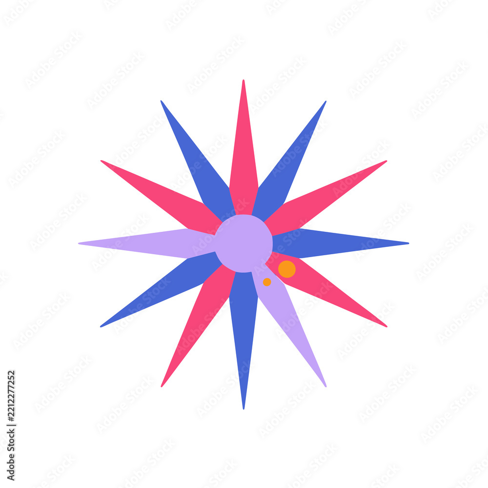 Fototapeta premium Abstract starburst graphic with circles