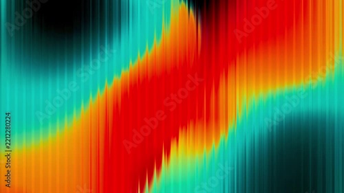 Abstract motion background, with vibrant red, orange and teal, vertical waves