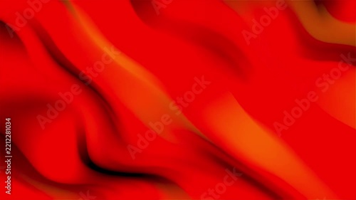 Vibrant red fabric waving background, smooth silk motion texture