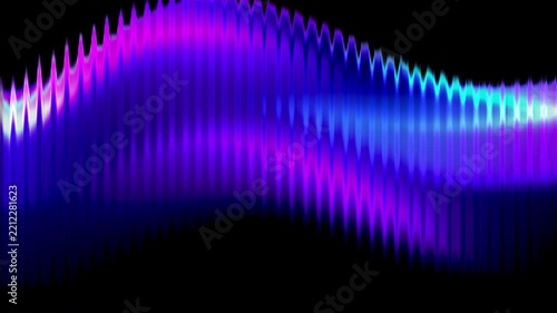 Neon blue and purple abstract wave motion background