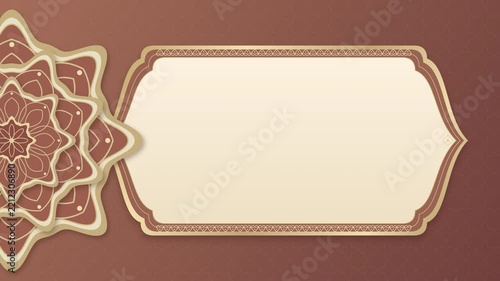 Decorative floral pattern with empty space for text background design
