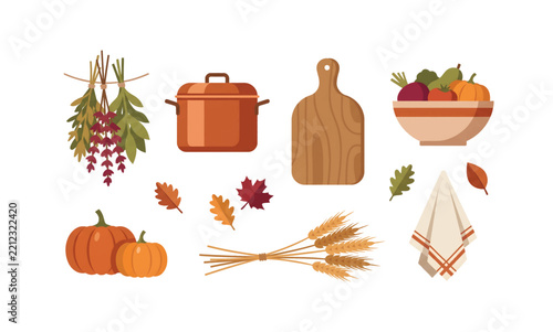 Orange pumpkin Thanksgiving illustration