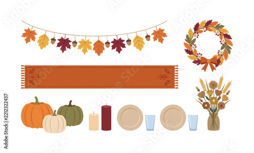Pumpkin pie Thanksgiving dessert illustration