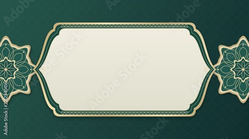 Elegant ornamental frame with geometric patterns and floral motifs