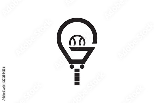 Padel shop icon logo design vector