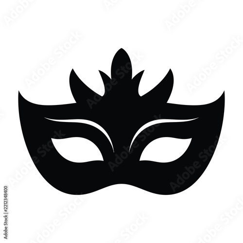 Venetian masquerade mask black silhouette carnival