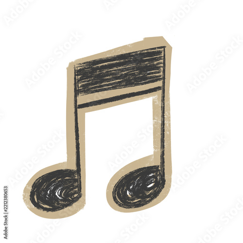 scrapbook beamed notes musical illustration