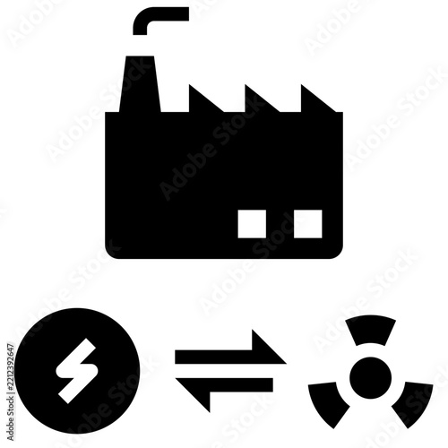 energy consumption glyph style icon