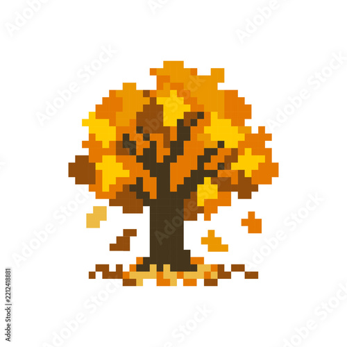 Lush autumn tree fall season