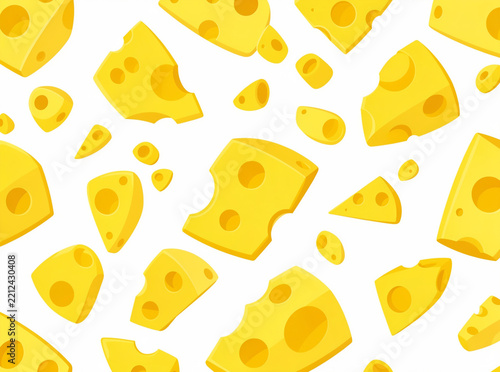A close-up of sliced yellow cheese on a light background.