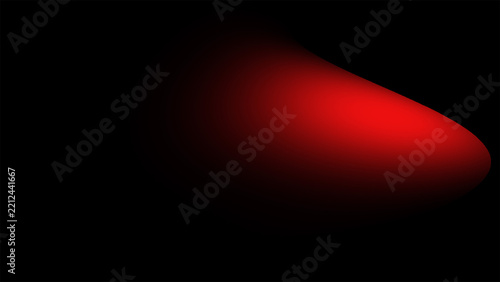 Abstract red light glow on a dark black background