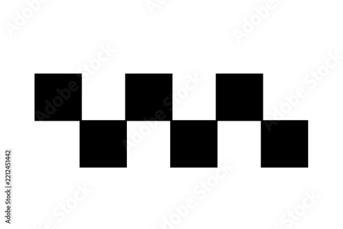 Fotografie Black and white taxi checkered pattern representing public transport and urban travel