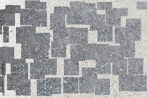 Grafik, Hintergrund, Mosaik in den Farben grau und weiß