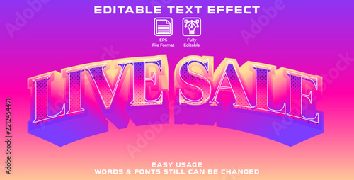 Editable graphic text effect live sale styles