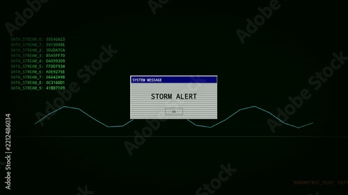 Digital Radar Interface Grid Motion Sequence Storm Alert Warning Panel