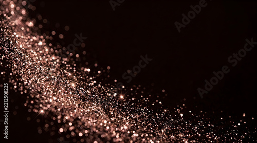 Sparkling rose gold glitter background for festive holiday celebration, luxury marketing, and elegant event design.