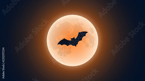 halloween background with moon