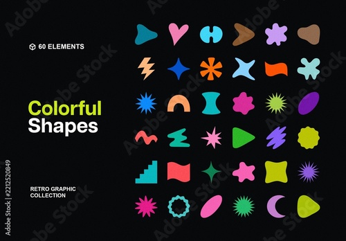 Abstract Colorful Shapes For Branding And Print Design