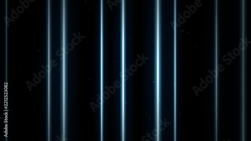 Glowing Blue Vertical Light Beams With Dark Abstract Background