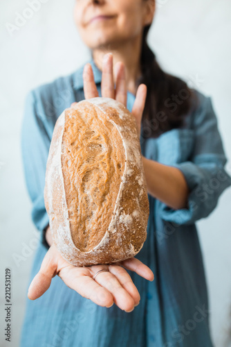 Homemade Buckwheat Sourdough Bread Loaf