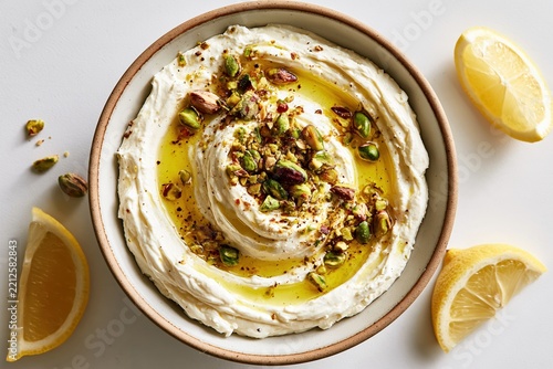 Whipped Feta Dip with Pistachios and Olive Oil from Above