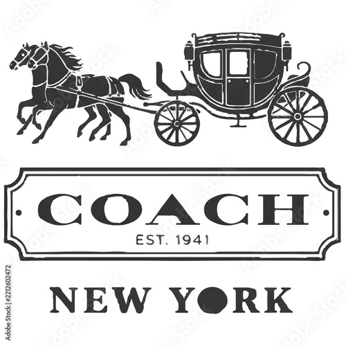 Vintage Coach Western Heritage Logo and Horse Carriage Emblem Design