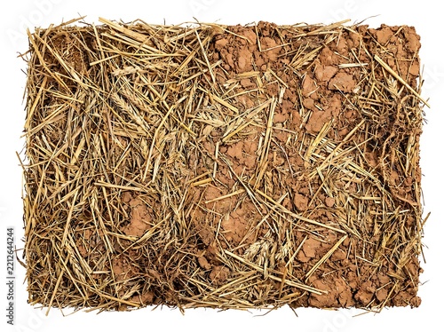 Shredded brown paper texture close up